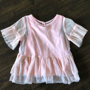 Cat and Jack Lace Overlay Top